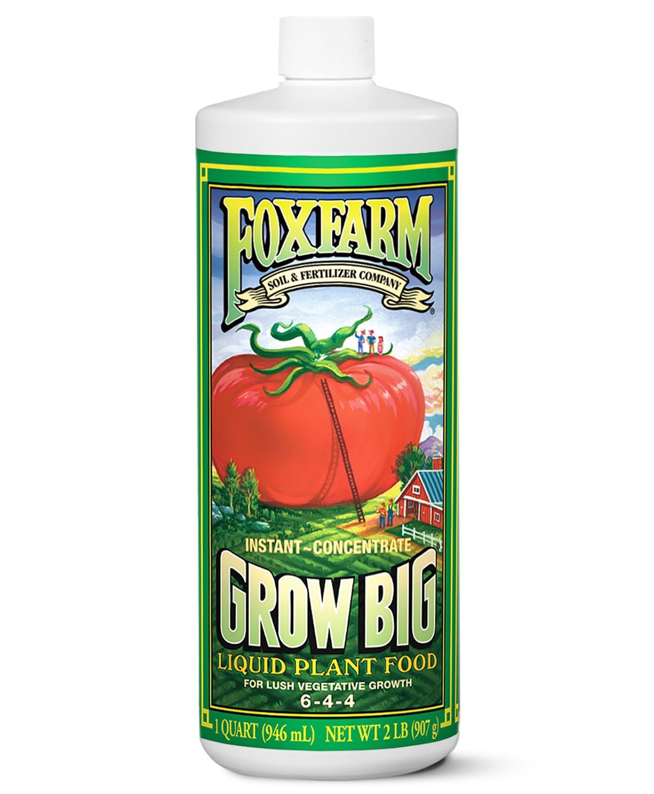 Liquid Plant Fertilizer 6-4-4 for Houseplants, Roses & Veggies – Quart Concentra