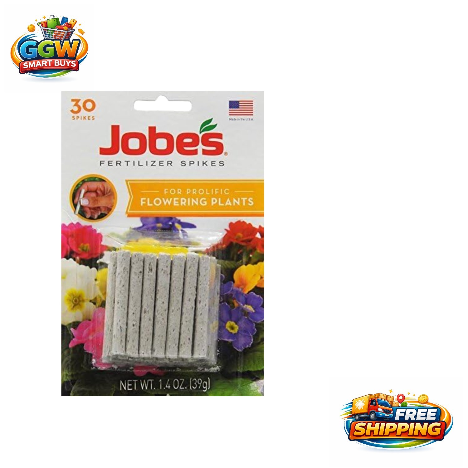 Mess-Free Jobe’s 30 Pack Flower Plant Fertilizer Spikes for Indoor Greenery