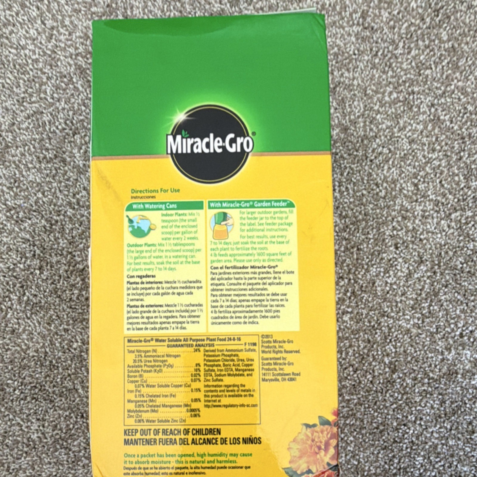 Miracle-Gro Water Soluble All Purpose Plant Food Powder 4 lb