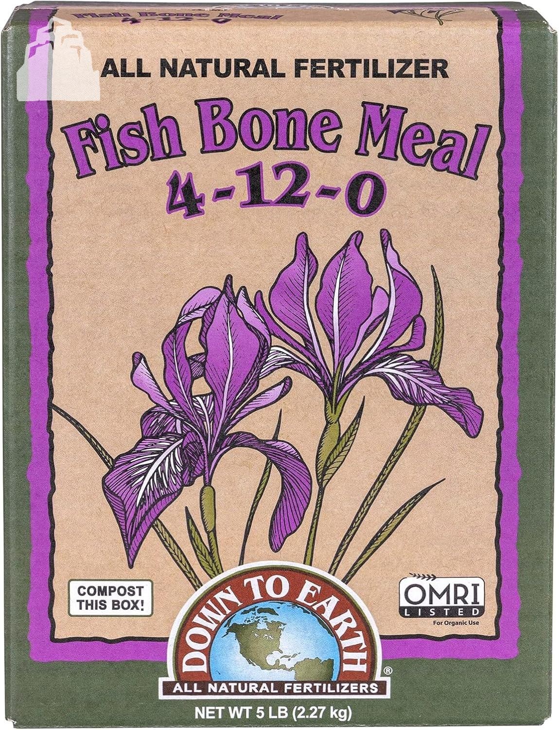 Fish Bone Meal 4-12-0 All-Natural Fertilizer 5 lb Plant Food