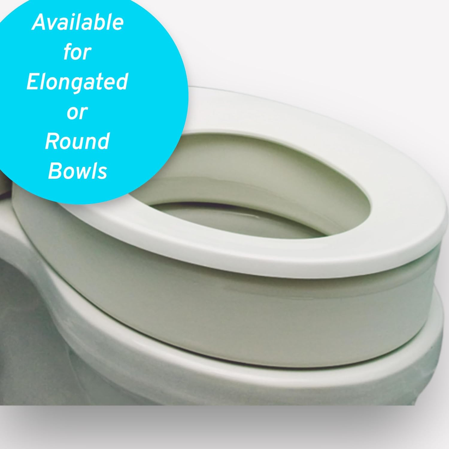 Essential Medical Supply Toilet Seat Riser for Elongated Bowl with 3.5″ Rise – 1