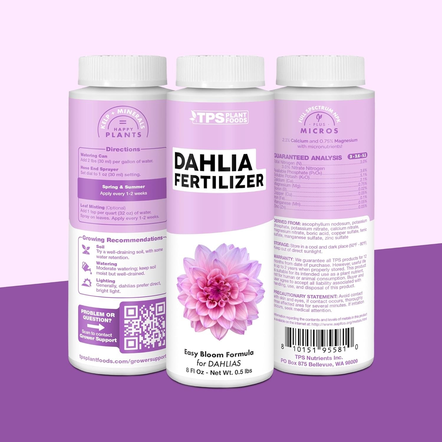 Dahlia Fertilizer – Liquid Plant Food Bigger Blooms Vibrant Color & Stronger