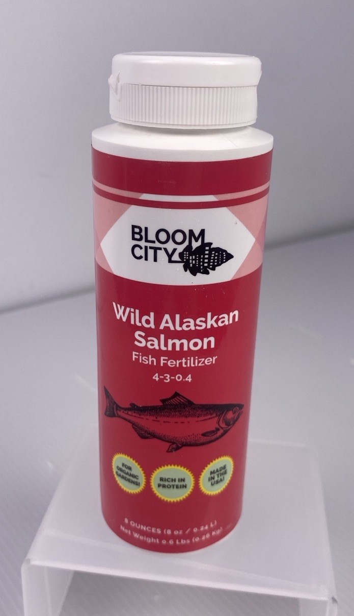 Bloom City Wild Alaskan Salmon Fish Fertilizer Plant Supplement for Gardens 8 oz
