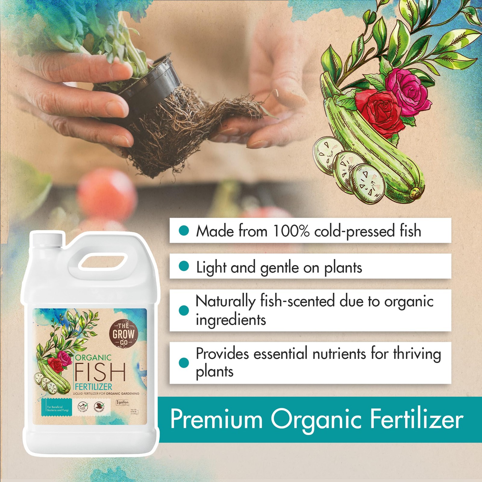 Best 1 Gallon Organic Fish Emulsion Fertilizer for Plants – Ideal Liquid Plants