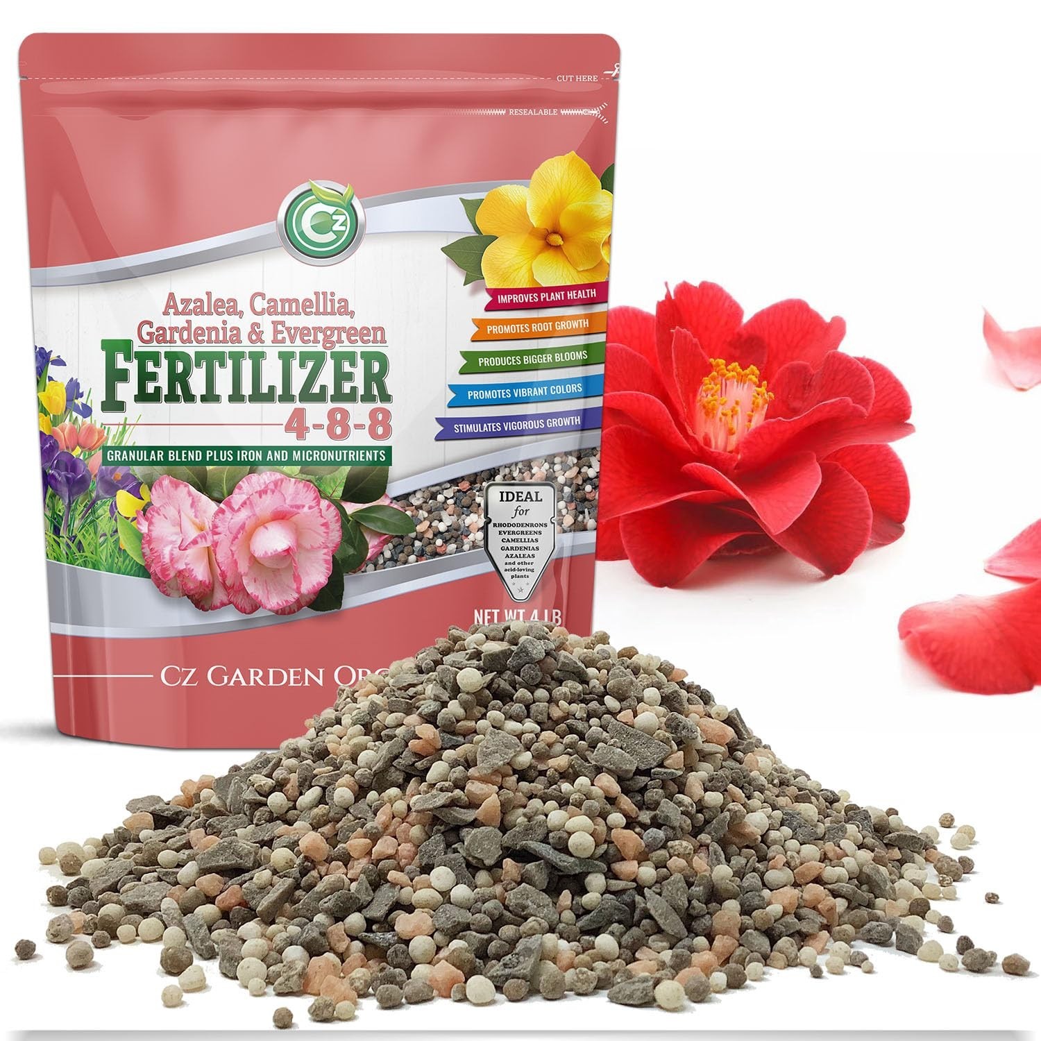 4-8-8 Fertilizer for Azaleas, Camellias, Gardenias & Evergreens – NPK + Micronut