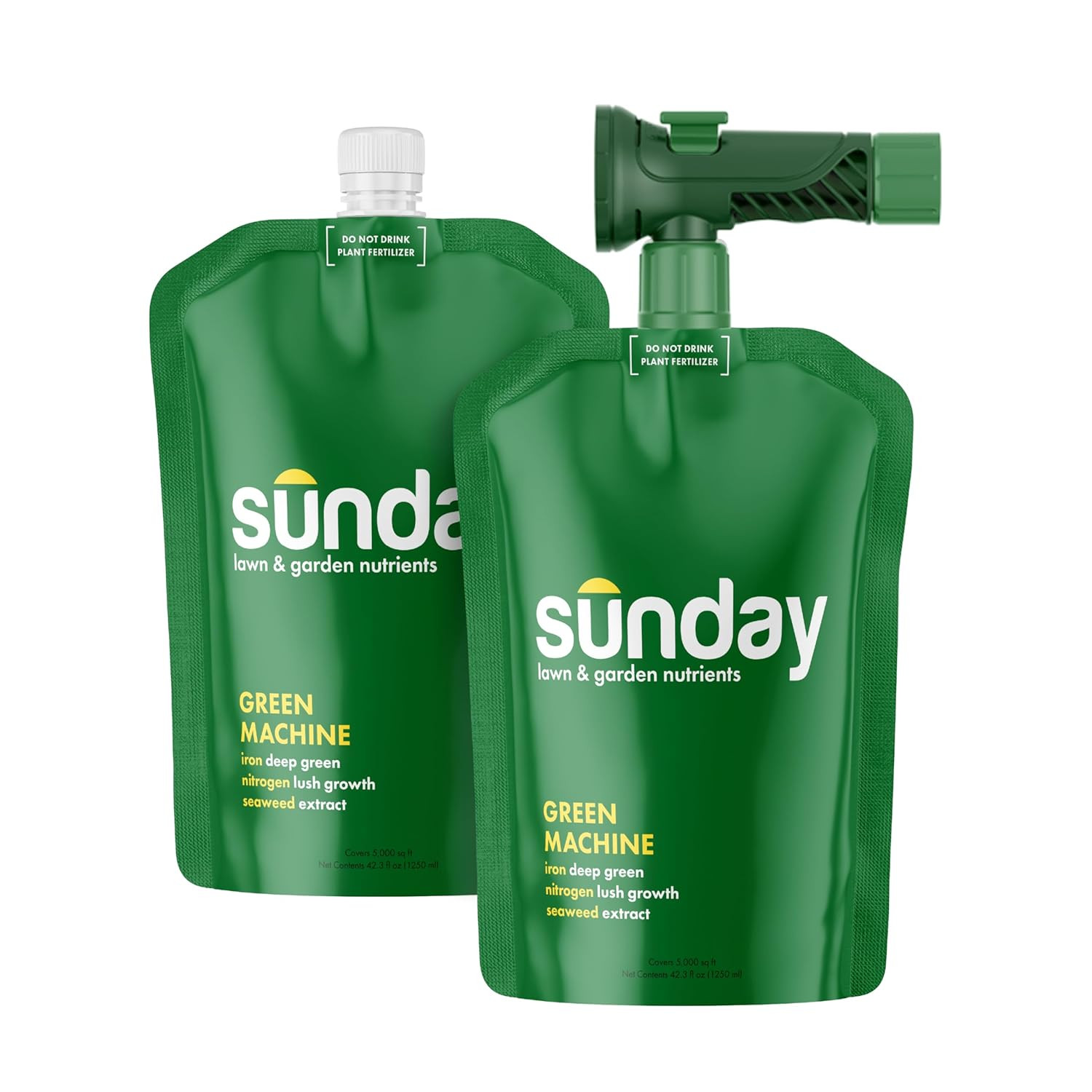 Green Machine Fertilizer, 42.3Oz, 2 Pack – Liquid Lawn Fertilizer for Lush Growt