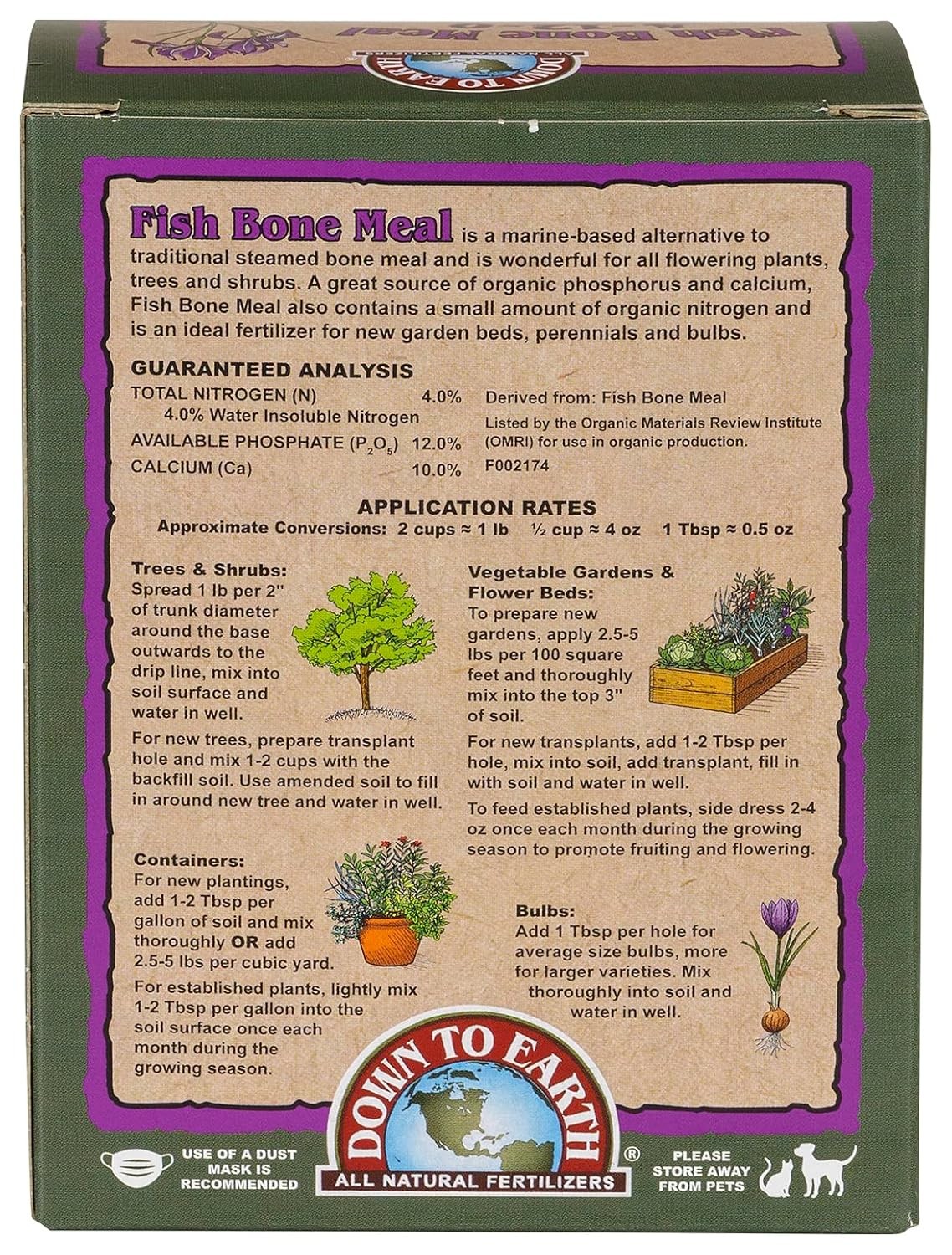 Organic Fish Bone Meal – High Phosphorus Plant Food for Buds Bulbs Blooms Flower