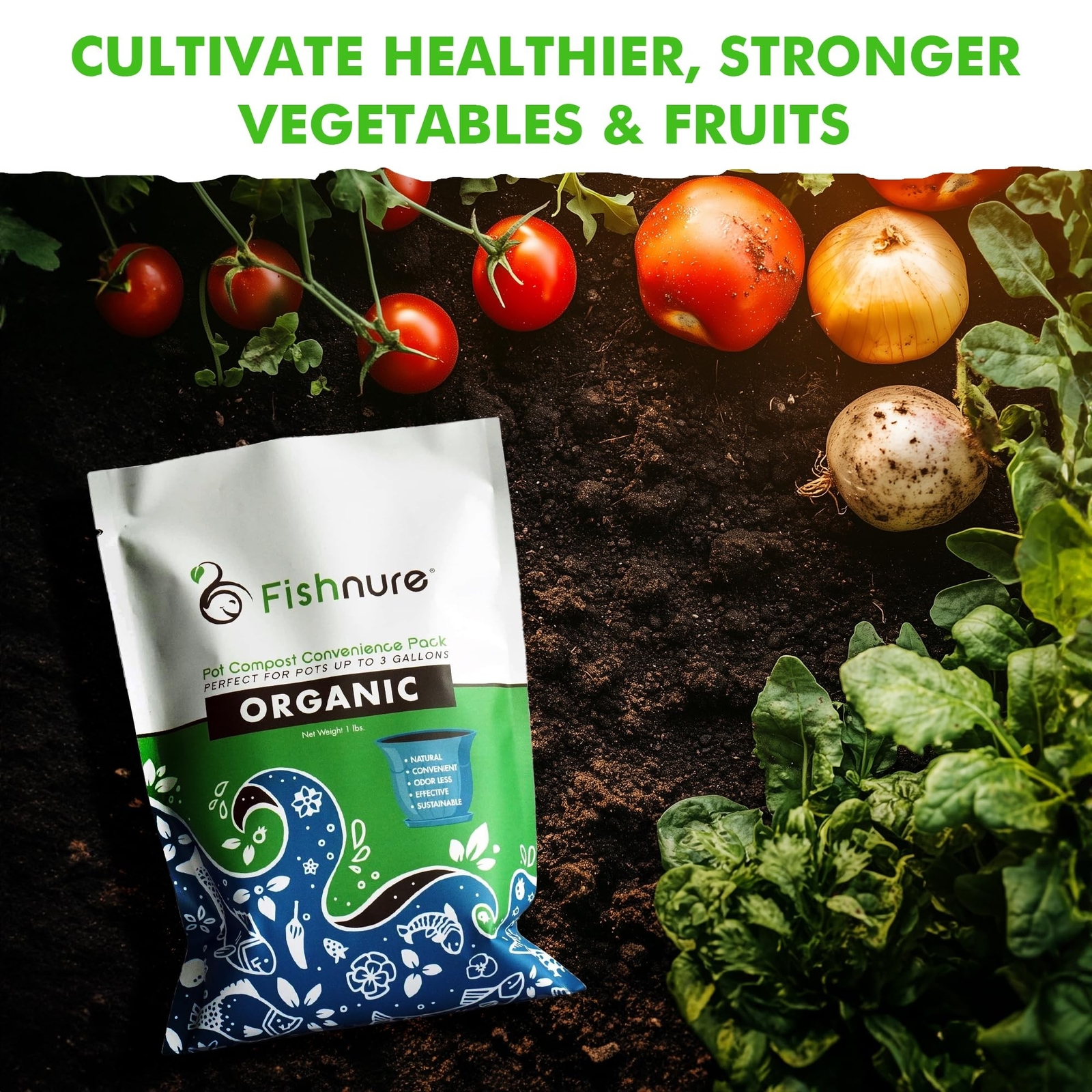 Fishnure Humus Compost Fish Fertilizer- 1 LB Convenience Pack – Odorless Orga…