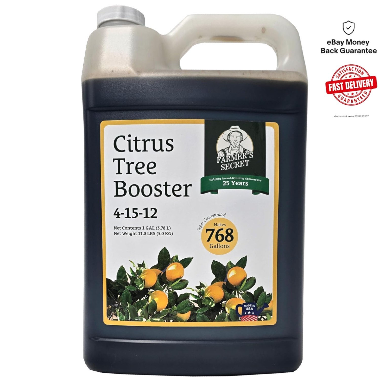 128oz Citrus Tree Booster – Super Concentrated for Indoor and Outdoor