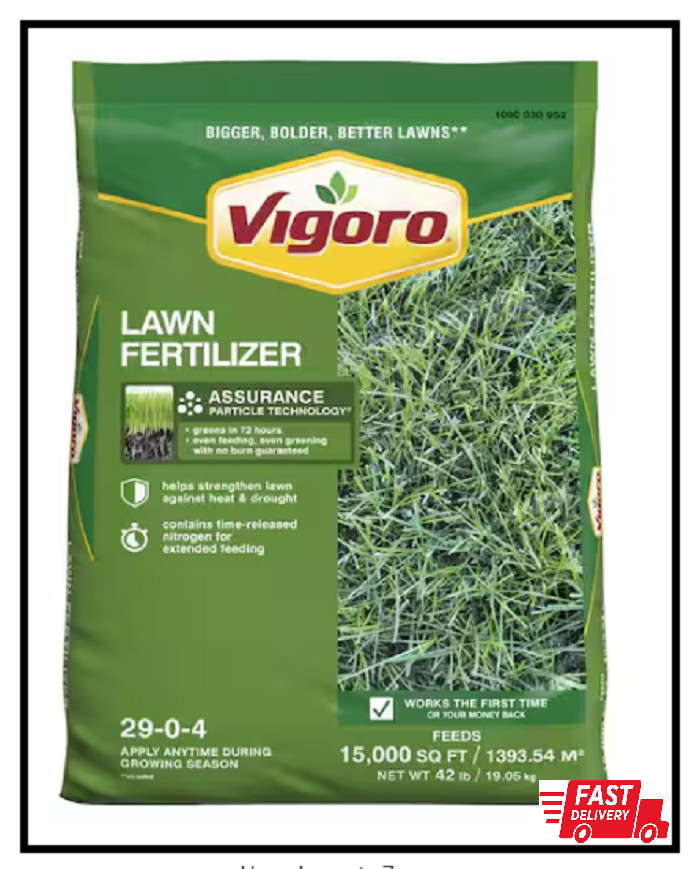 Vigoro Lawn Fertilizer 29-0-4, 15,000 sq. ft., 42 lbs. Garden Lawn Food Feeds