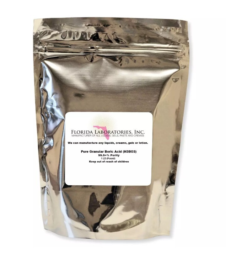 1Lb Boric Acid Pure Fine Granular Powder 99.9% Create Your Own Solution