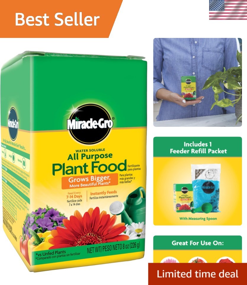 Instant Water Soluble Plant Food – Nourish All Flowers, Trees & Shrubs, 8 oz