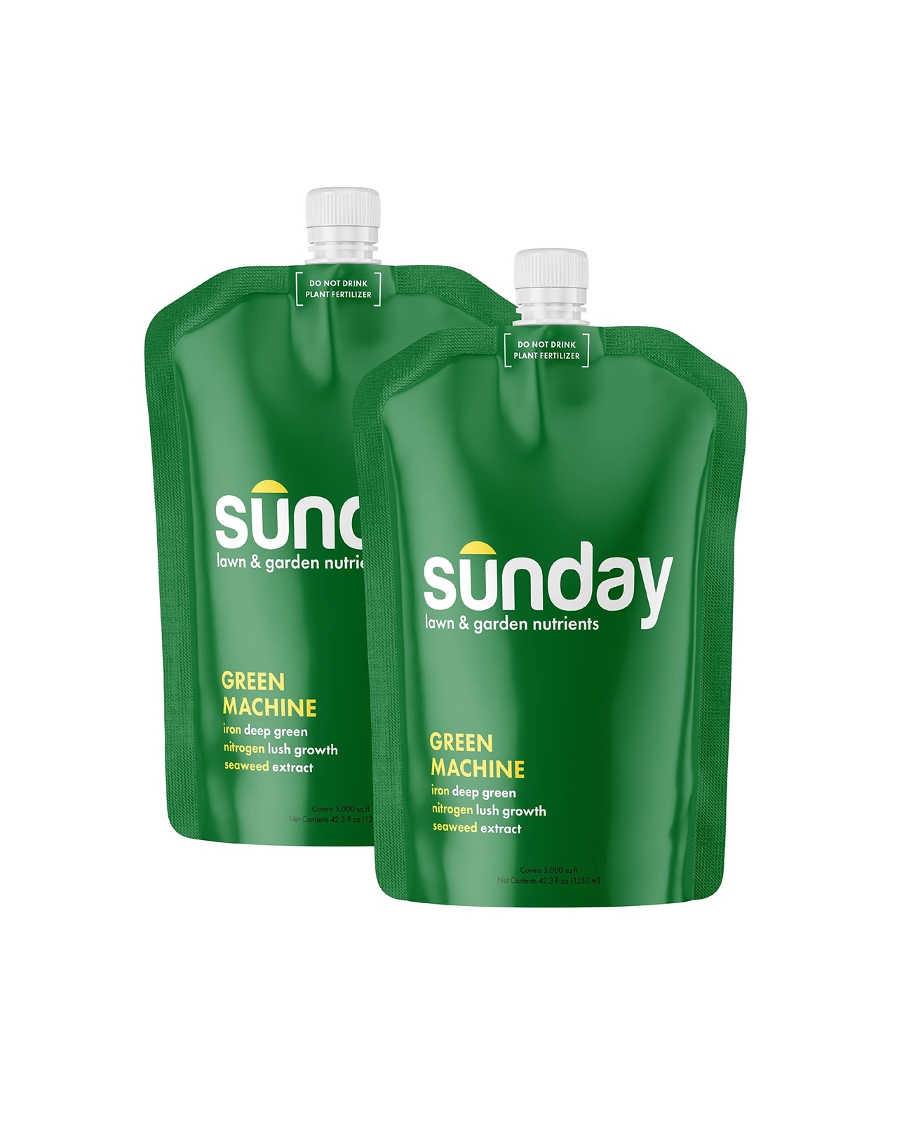 Sunday Green Machine Fertilizer, 42.3oz, 2 Pack – Lawn Fertilizer for Lush Gr…
