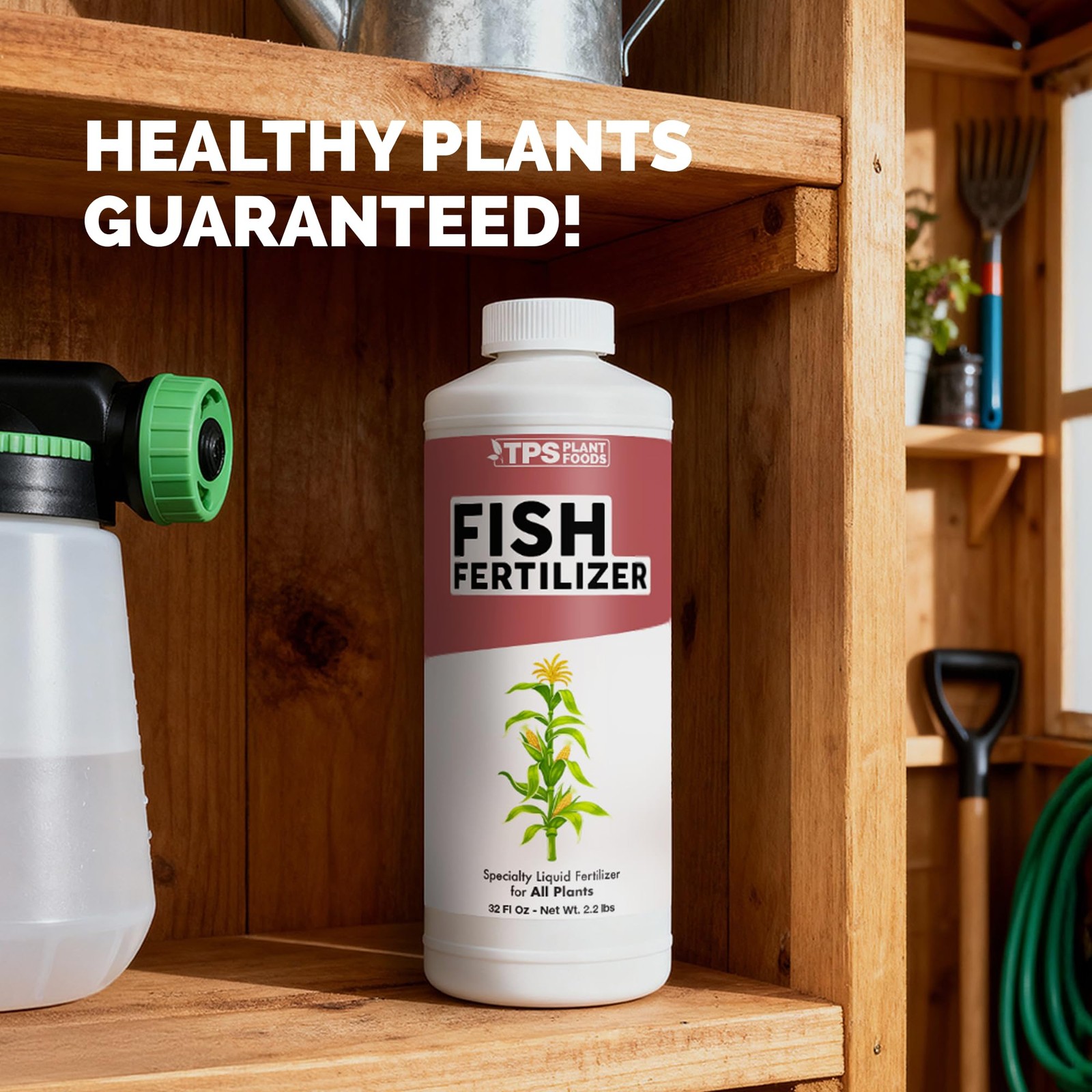 Fish Fertilizer – Liquid Supplement for Lush Growth, 8 oz (1/2 Pint)