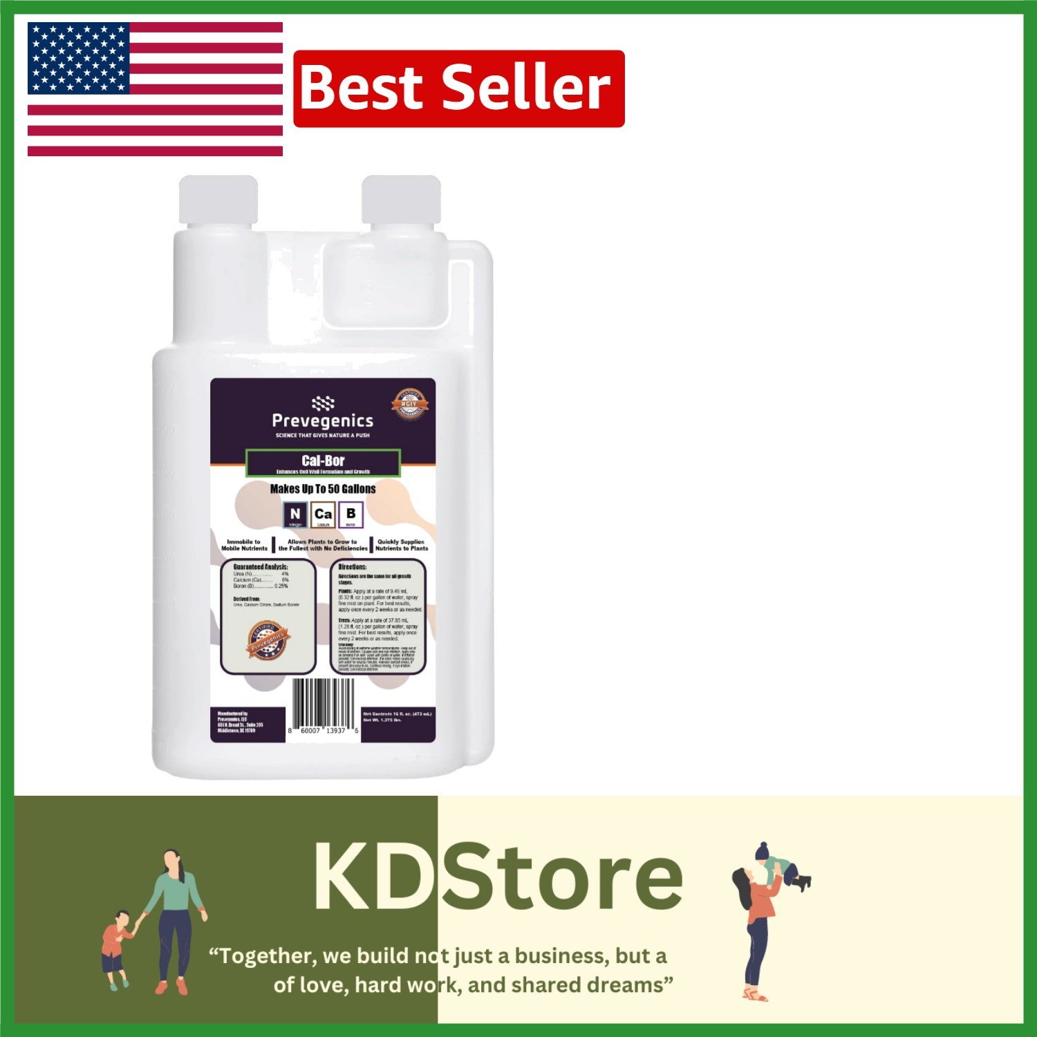 Cal-BOR Liquid Fertilizer, 16 fl. oz. | Essential for Fruit & Nut Trees & More