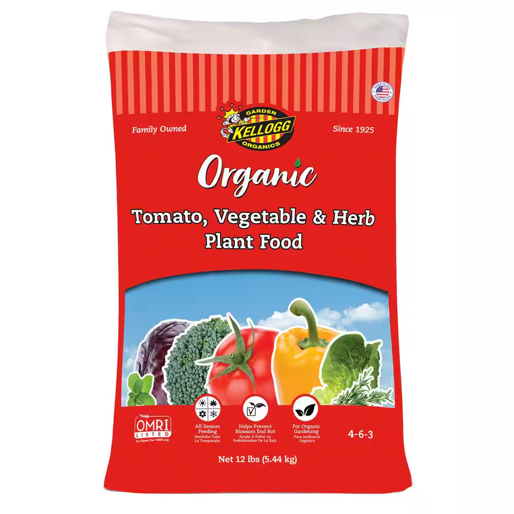 12.0 Lbs. Organic Tomato, Vegetable and Herb Plant Food, OMRI Listed