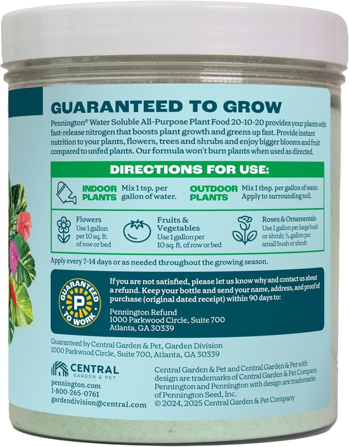 Water Soluble All-Purpose Plant Food 20-10-20 – 1.5 lb for Thriving Growth