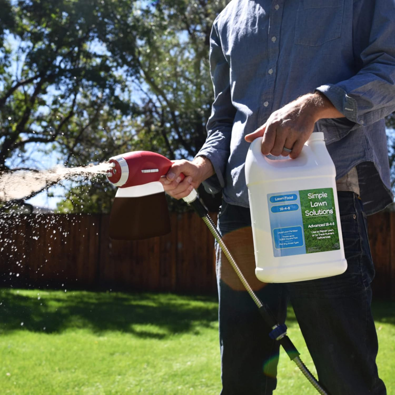 Advanced 16-4-8 Lawn Fertilizer – Liquid Lawn Food Spring & Summer Concentrated