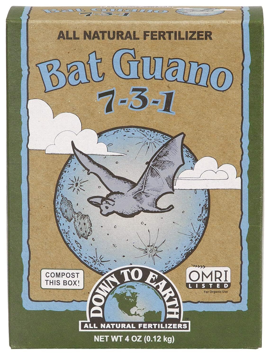 Down to Earth Organic Bat Guano Fertilizer Mix 7-3-1