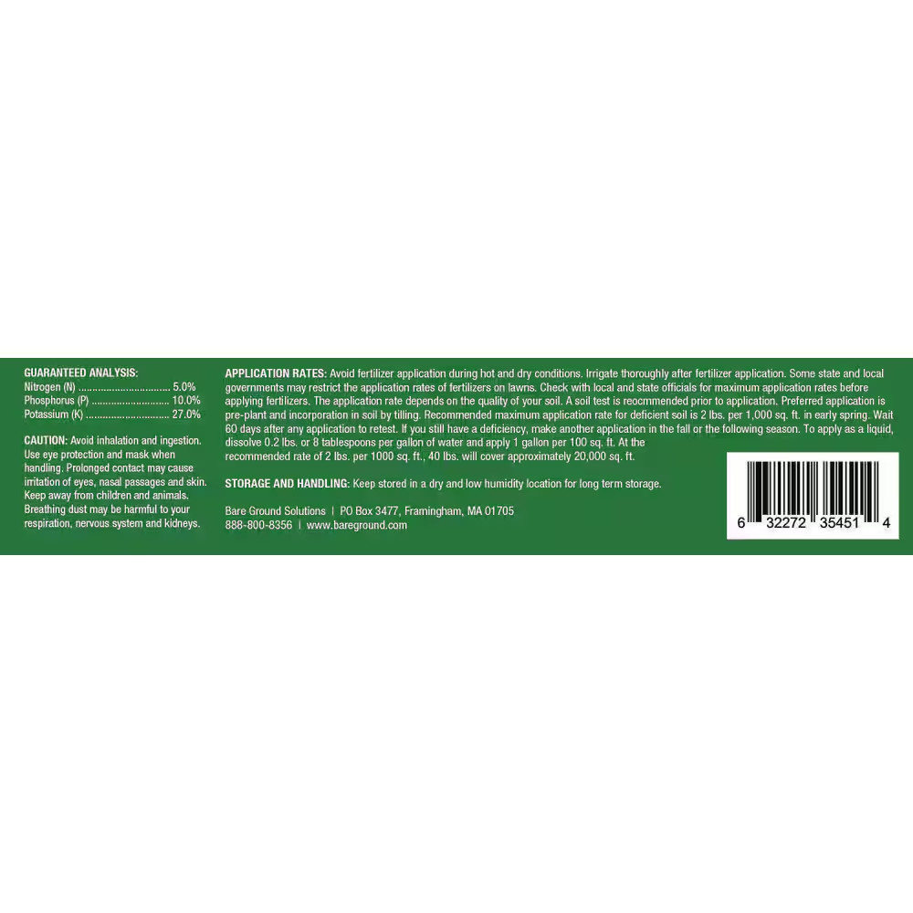 40 Lbs. Box High K Fertilizer NPK 5-10-27