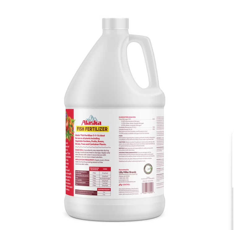 Alaska Fish Fertilizer 5-1-1 Plant Food, 1 gal, new