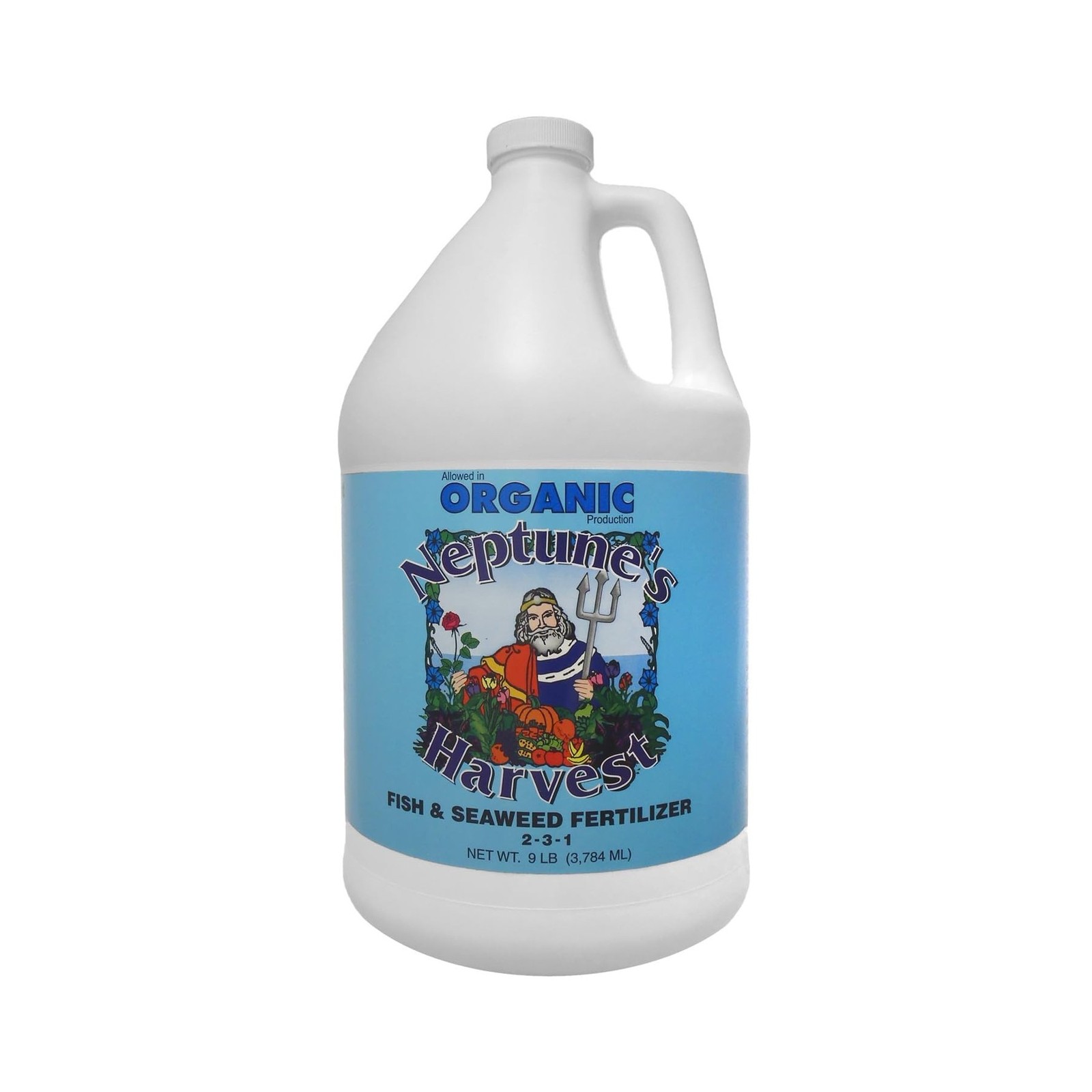 Fish & Seaweed Liquid Fertilizer (2-3-1) – 1 Gal Bottle – Plant Food for Garden