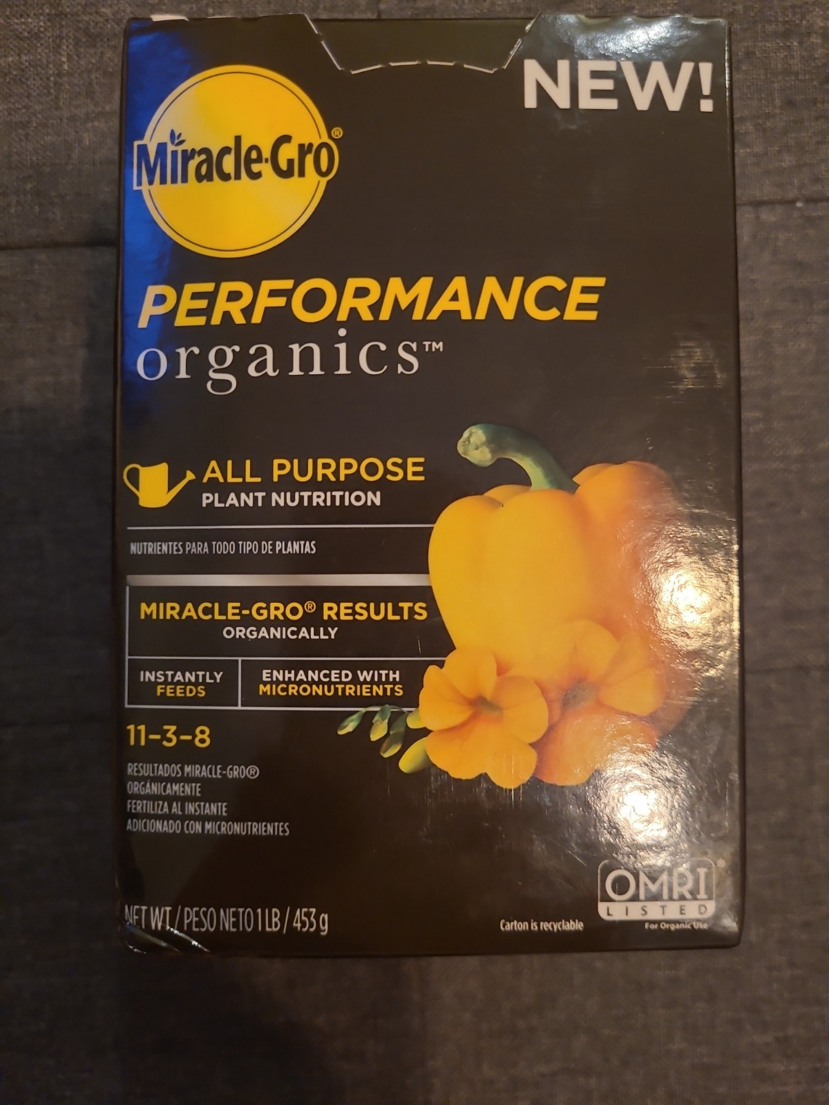 Miracle-Gro Performance Organic All Purpose Plant Food 1lb New Sealed