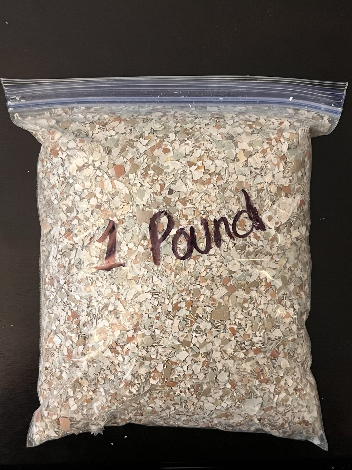 1 Pound Bag Organic Crushed Eggshells, Calcium Fertilizer Egg Shells From USA