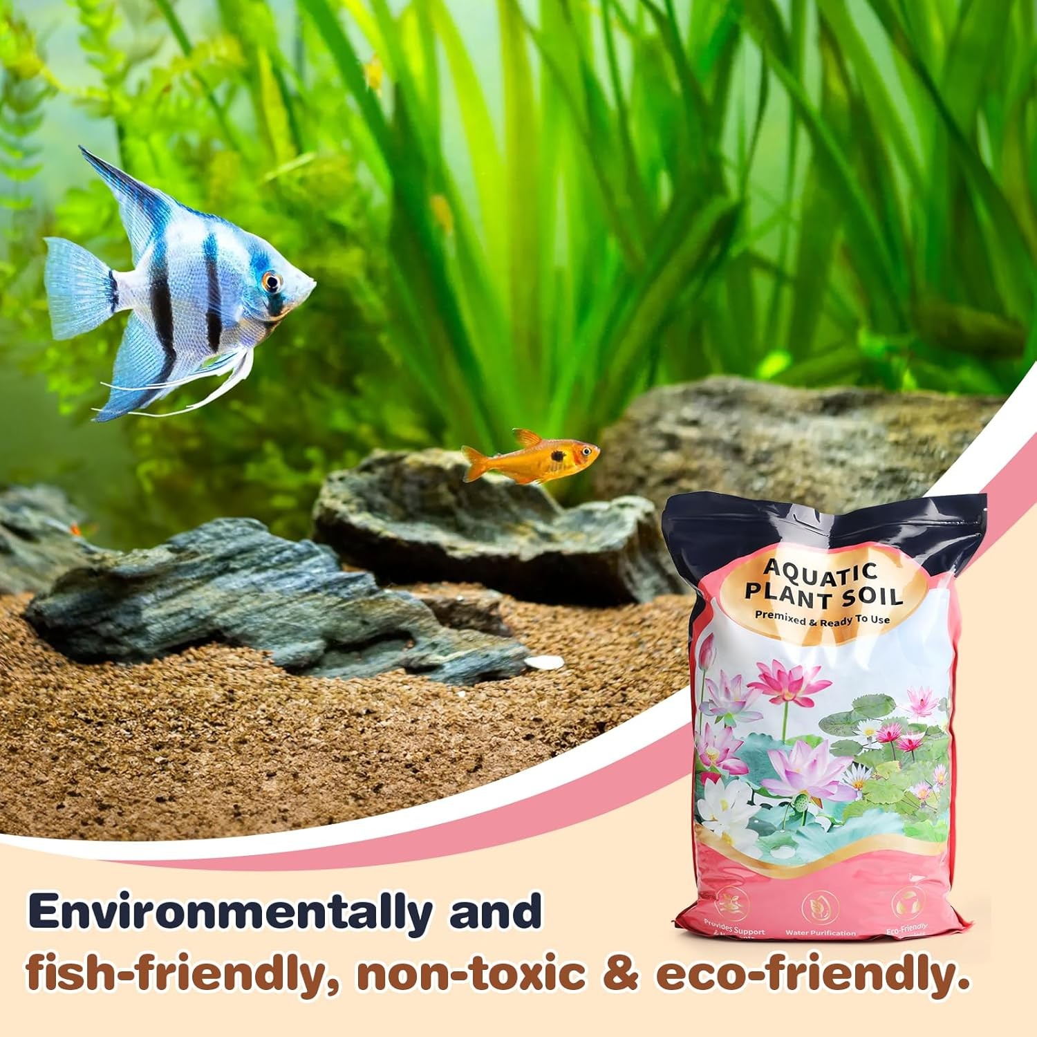 Aquatic Plant Soil & Aquarium Soil, Natural Organic Substrate for Water Plants –