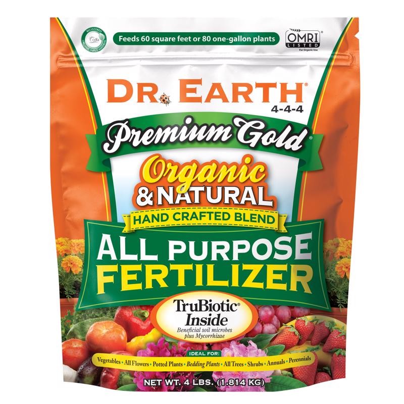 Dr. Earth Premium Gold All Purpose Organic 4-4-4 Fertilizer 4 lb
