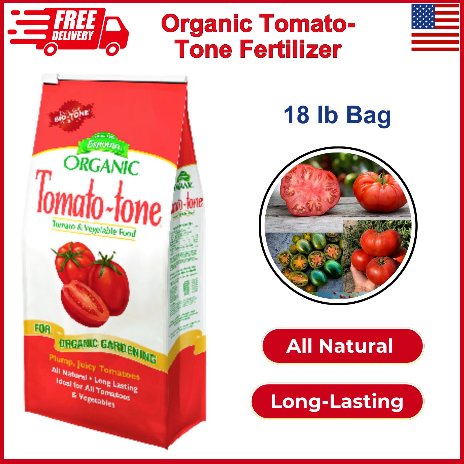 Espoma Organic Tomato-Tone 3-4-6 Fertilizer For Tomatoes & Vegetable Food, 18 lb