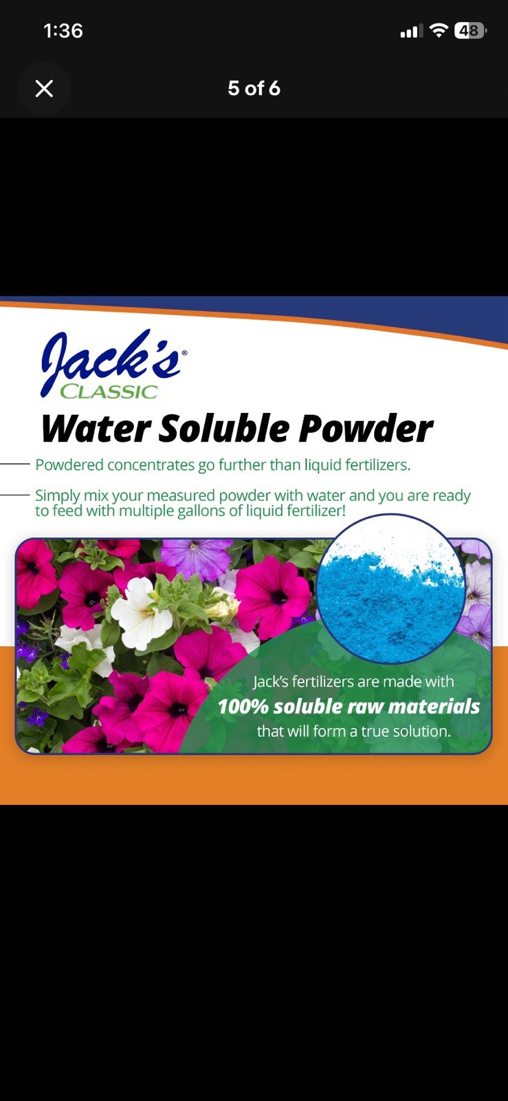Jack’s Classic 10-30-20 Blossom Booster Water-Soluble Fertilizer, 8oz