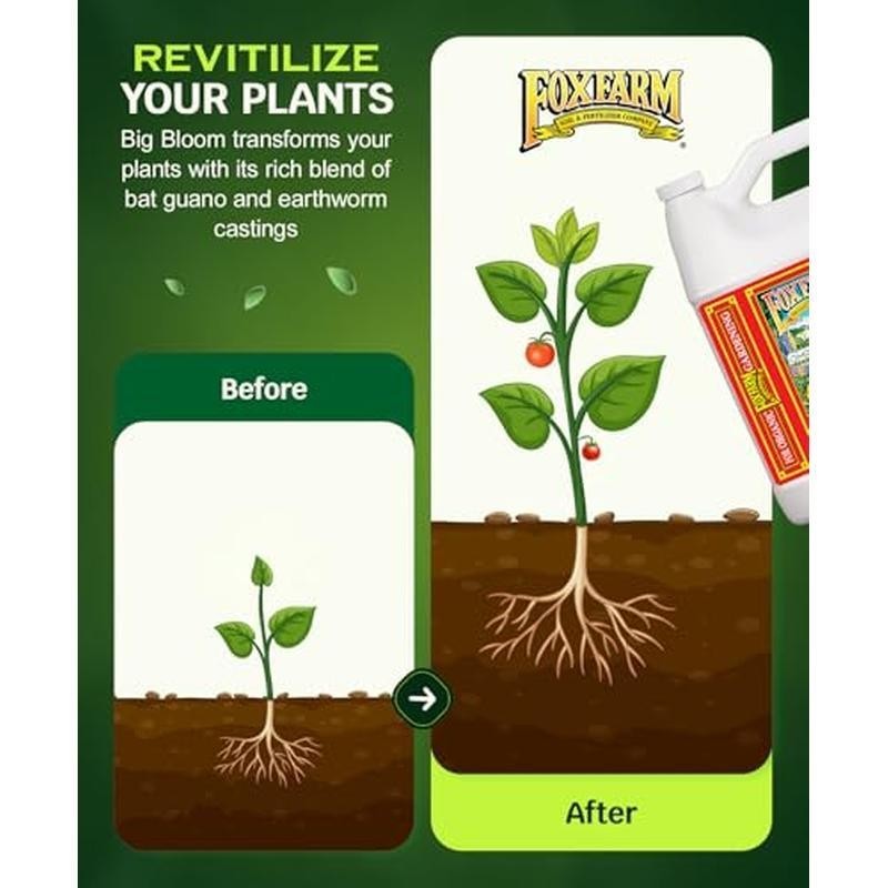 Big Bloom Liquid Fertilizer Concentrate NPK 0.01-0.03-0.7 For All Plants New