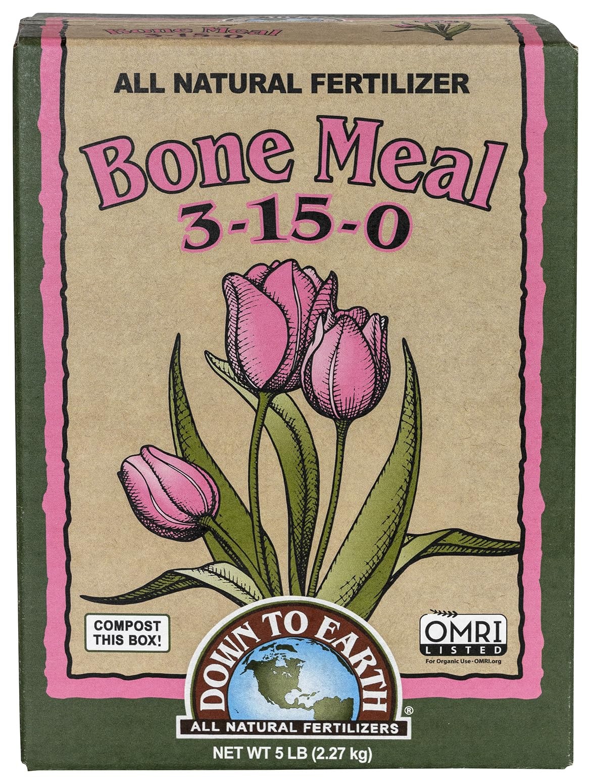 Organic Bone Meal – High Phosphorus Plant Food for Buds, Bulbs, Blooms, Flowe…