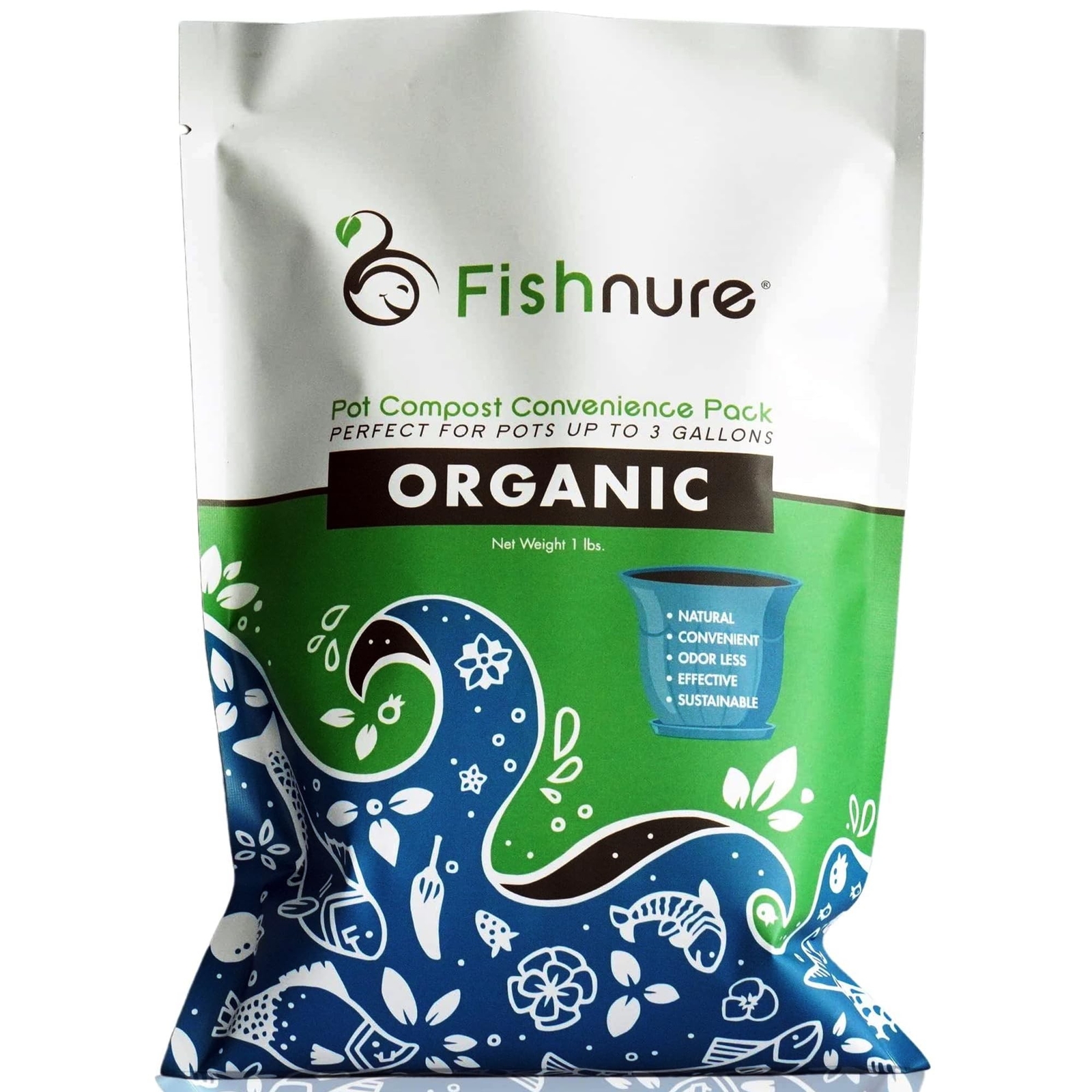 Fishnure Humus Compost Fish Fertilizer- 1 LB Convenience Pack – Odorless Orga…