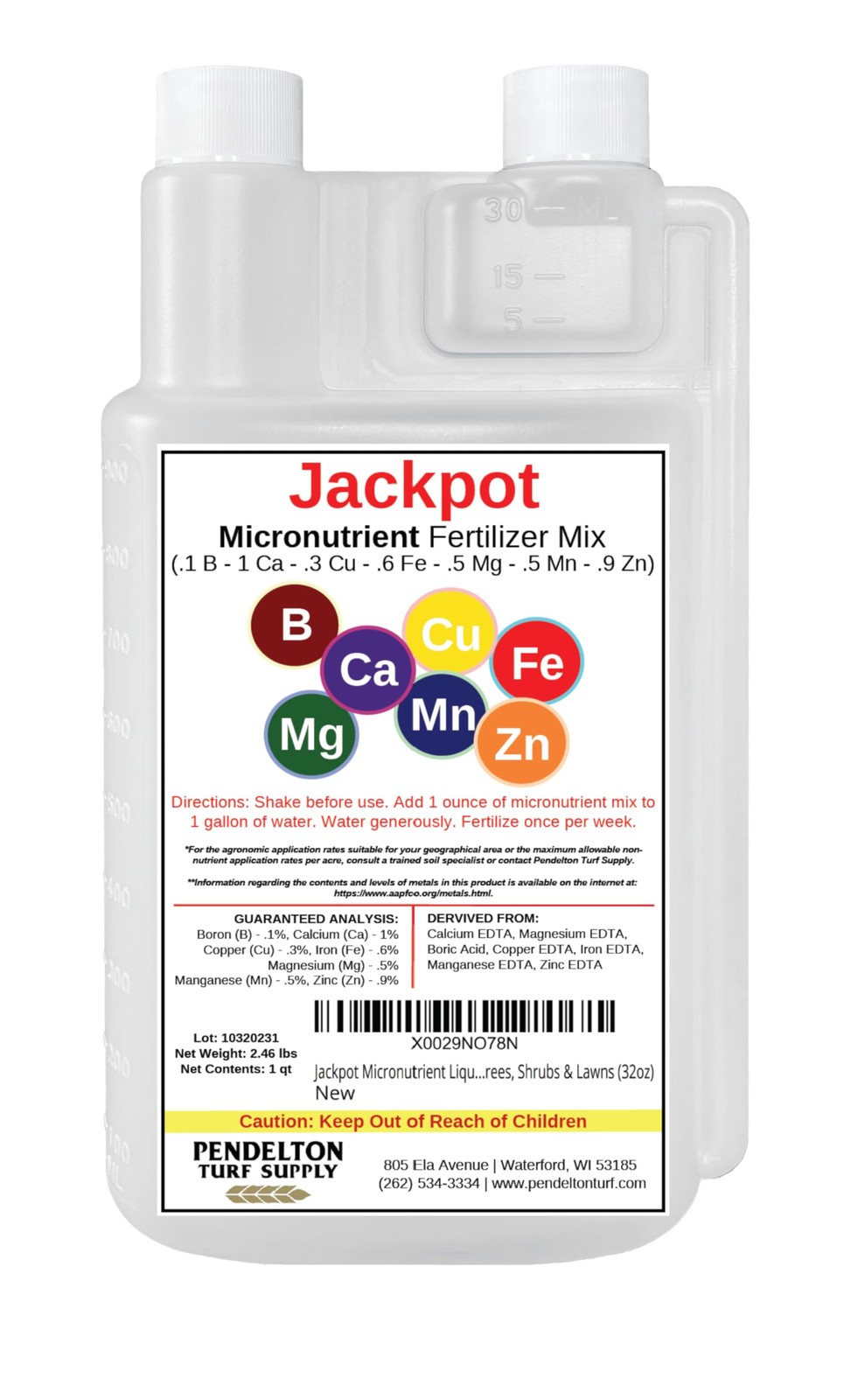 Pendelton Turf Supply Jackpot Micronutrient Liquid Fertilizer Mix | Brown