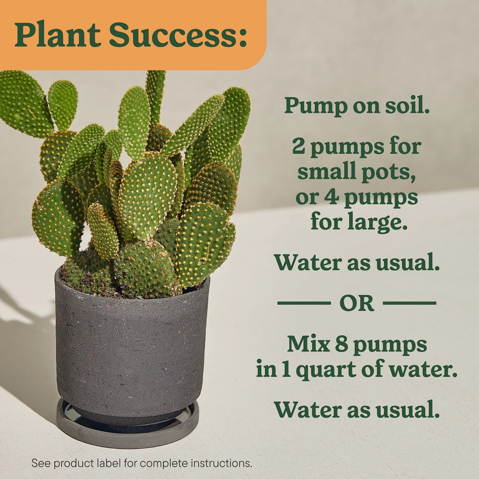 Miracle-Gro Indoor Plant Food for Cactus Succulent, Liquid Plant Food, 8 fl. oz