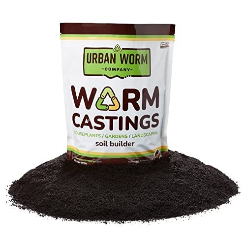 Organic Worm Castings – Nutrient-Rich Soil Amendment – 4 Quart/4.8lbs for Plants