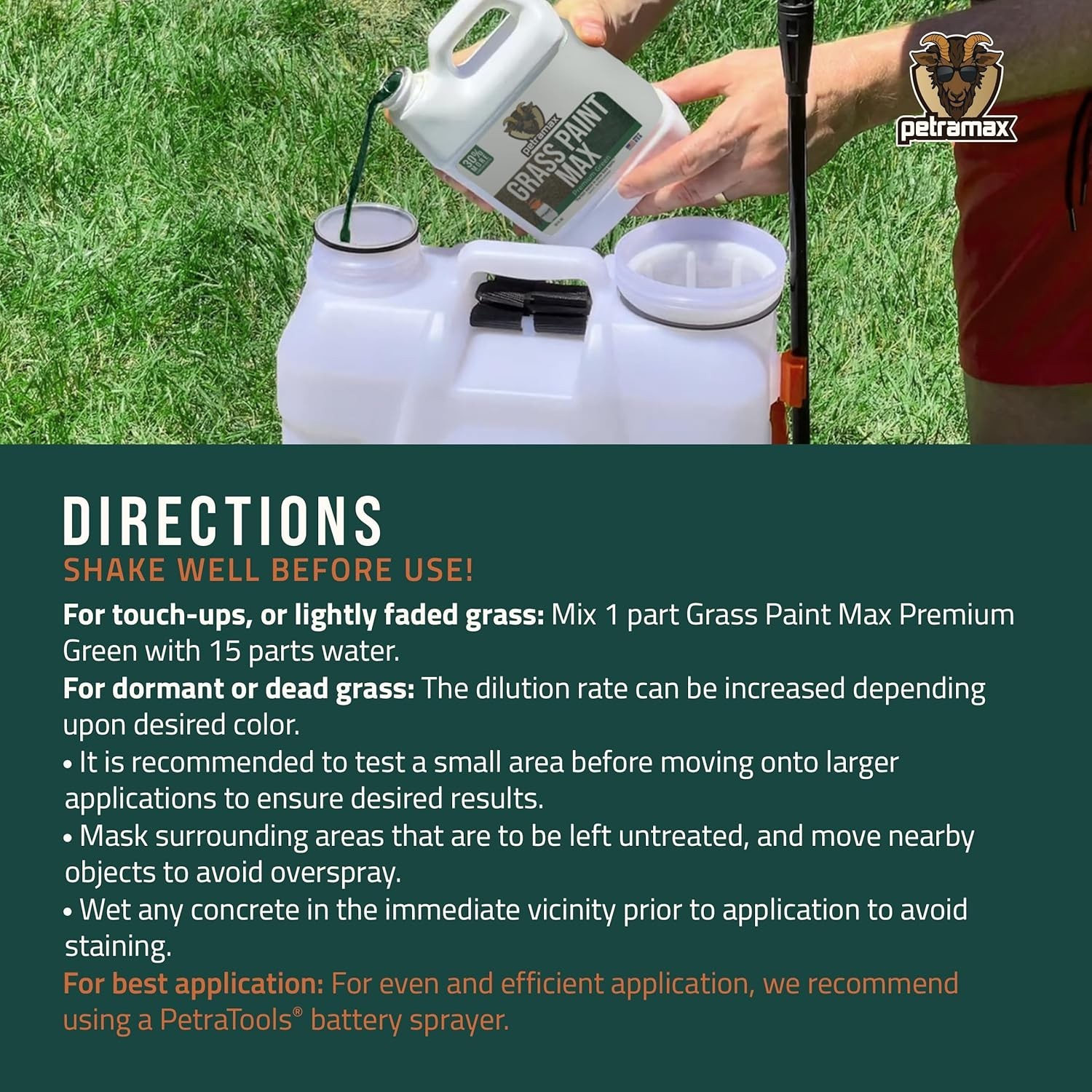 Green Grass Paint – 32 oz Water-Based Spray for Enhanced Turf Care