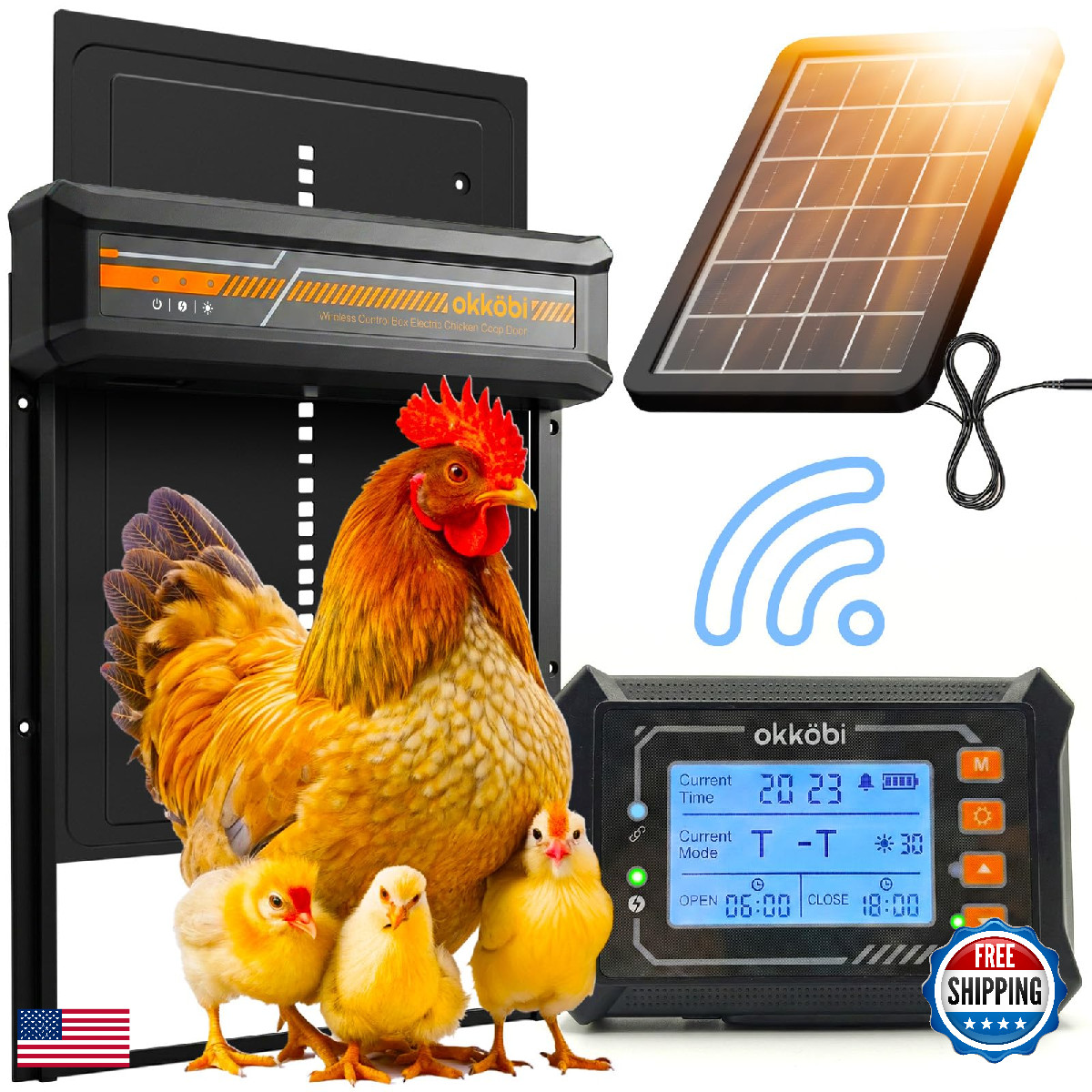 Okköbi Wireless Automatic Chicken Coop Lcd Display –