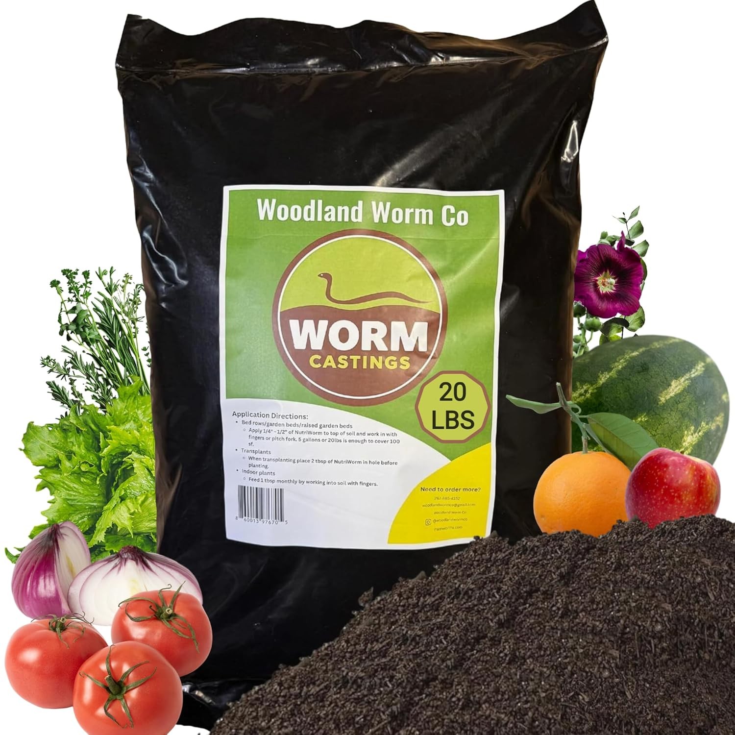Earth Worm Castings Soil Amendment – Natural Fertilizer for Gardening