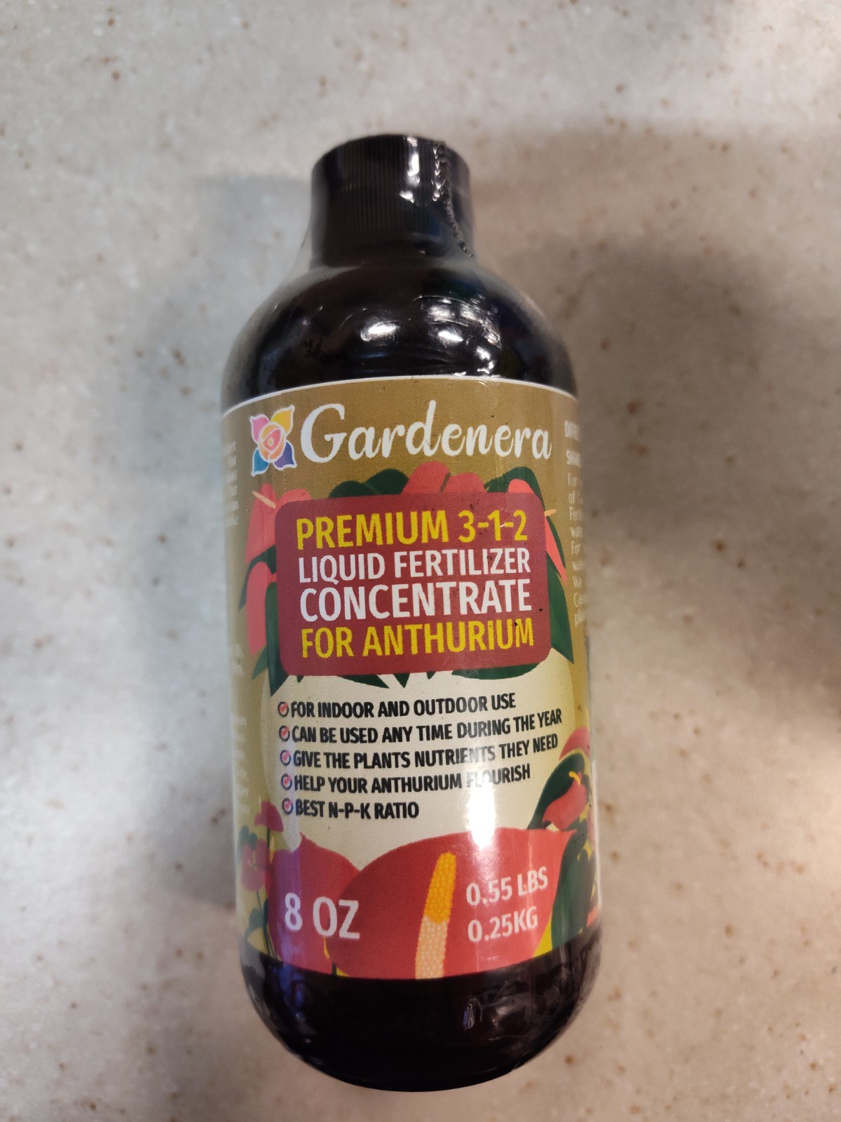 Premium Liquid ANTHURIUM Fertilizer – 3-1-2 Concentrate for Indoor Plants and…