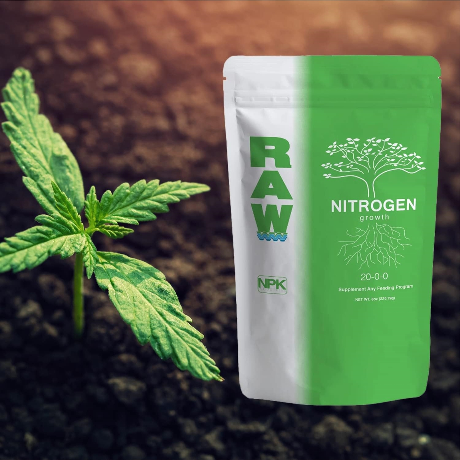 RAW Nitrogen Growth Water-Soluble Fertilizer, 8oz