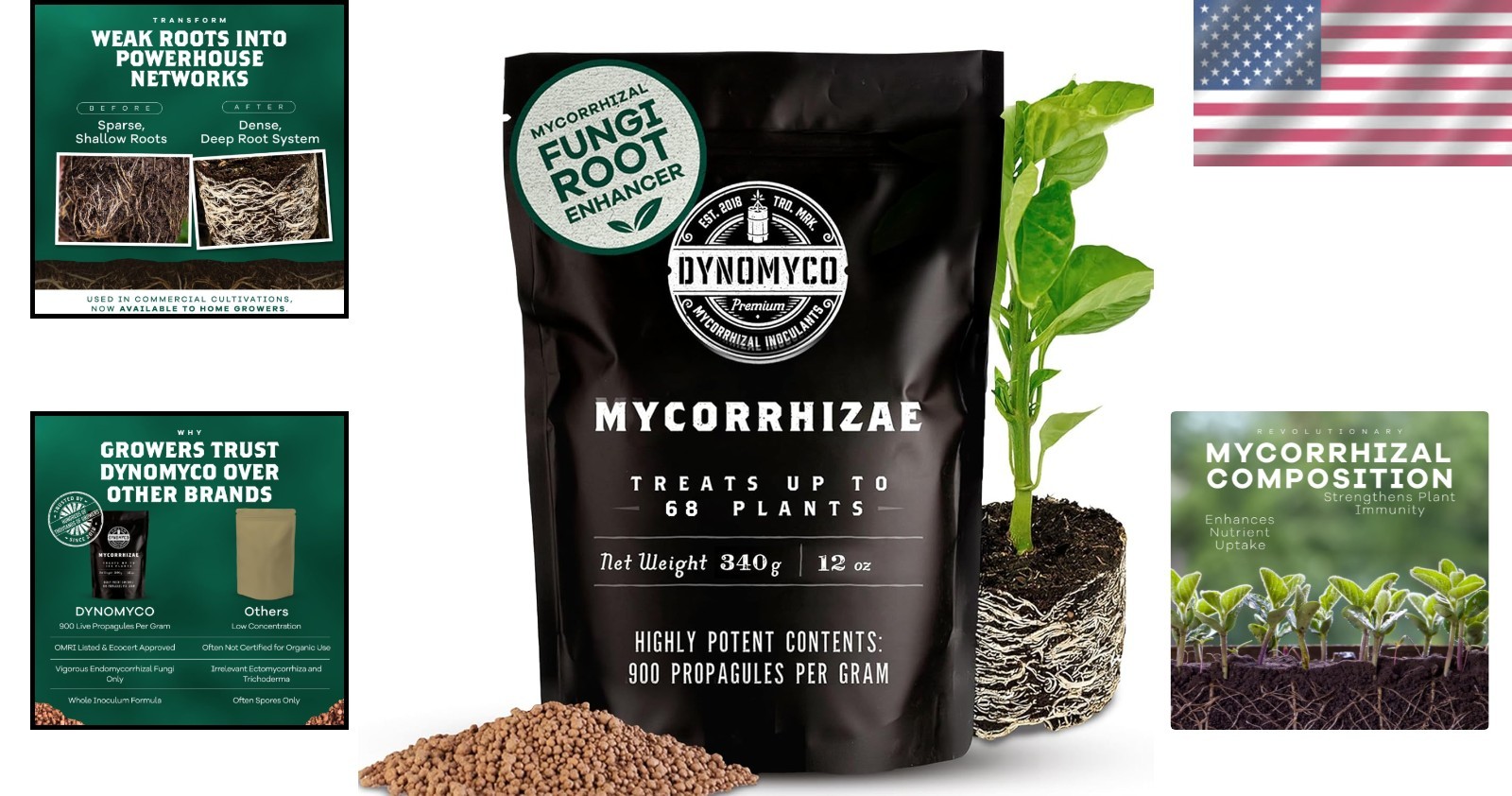 Concentrated Mycorrhizal Fungi Granules, 340g – Root Growth & Stress Protection
