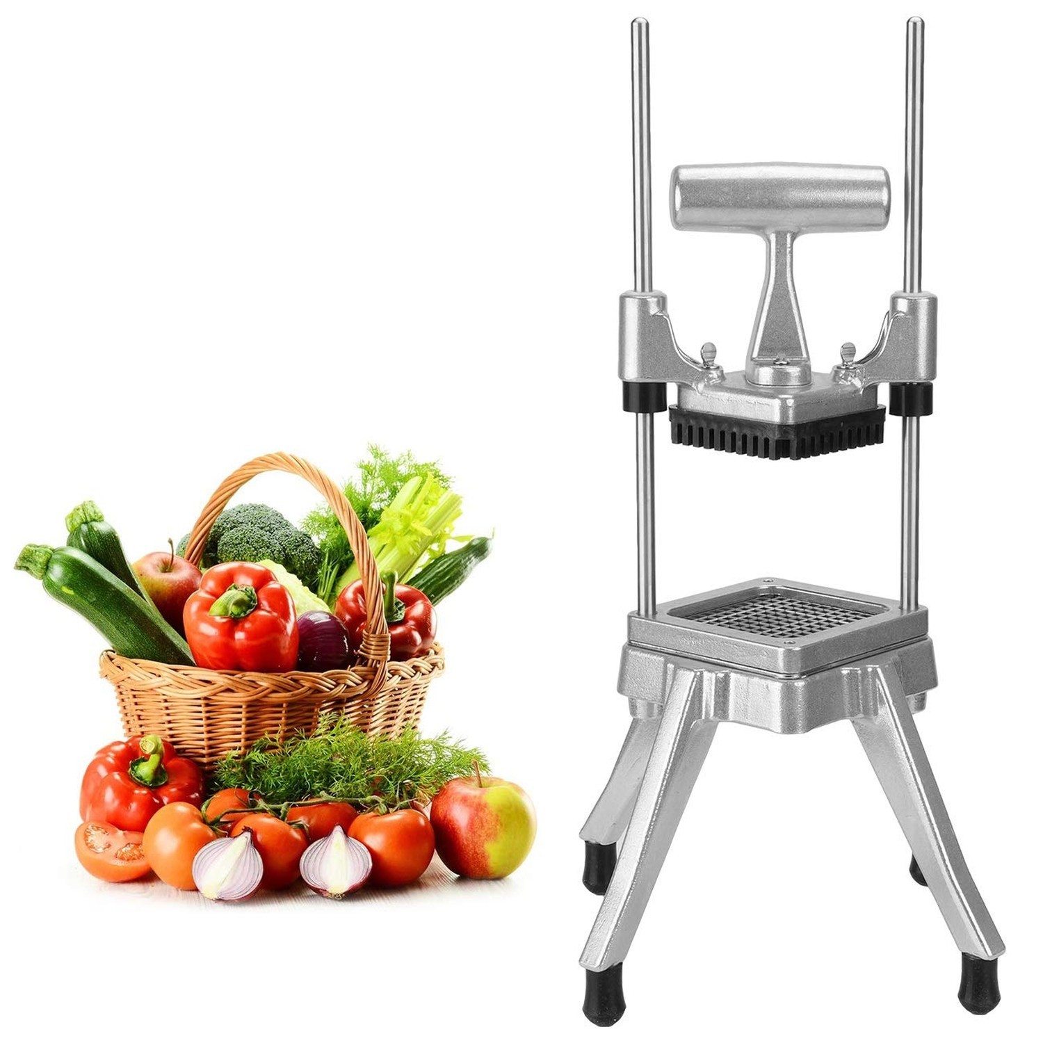 WICHEMI Commercial Vegetable & Fruit Chopper – Stainless Steel Dicer, Cutter …
