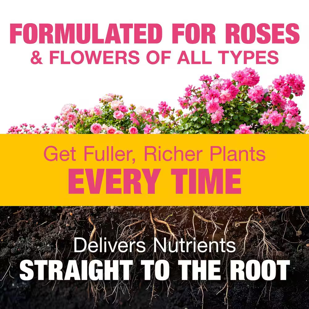 1.5 Lb. Water Soluble Rose and Flower Plant Food for Roses, Flower Beds and Cont