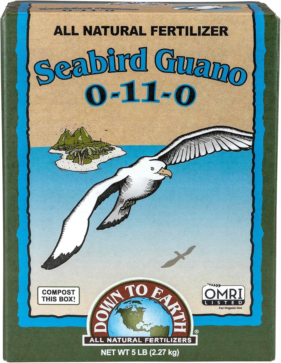 All Natural 5 lb Seabird Guano Fertilizer – Boosts Blooms & Soil Health