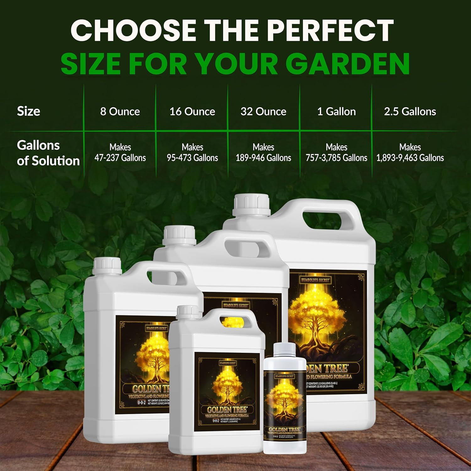 Golden Tree Liquid Plant Food | Enhances Growth Indoors or Outdoors | All-In-One