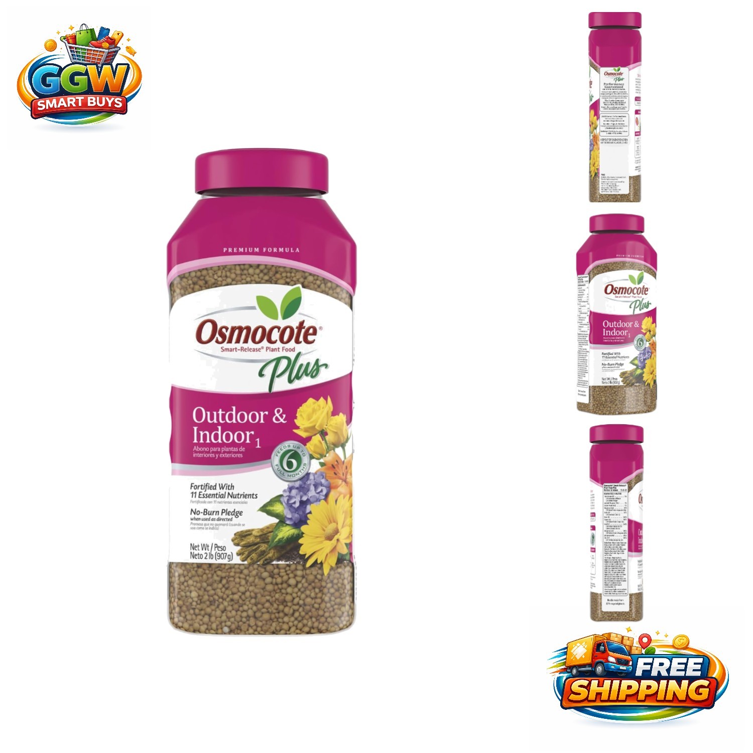 11 Nutrient Granular Plant Food Plus Indoor & Outdoor 2 lbs – No-Burn Safety