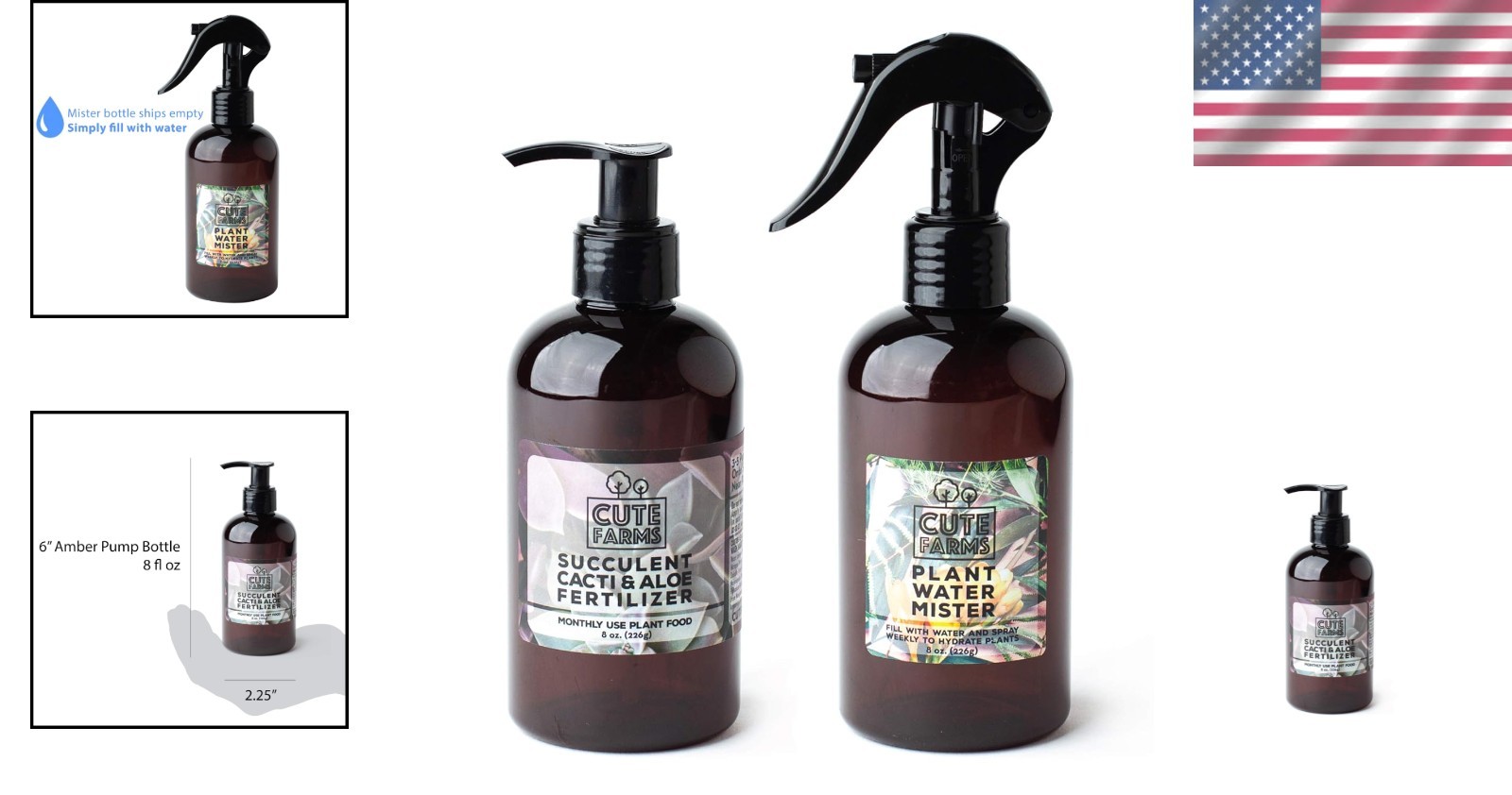 Ready-to-Use 8 oz Succulent Fertilizer with Leak-Proof Spray for Thriving Plants